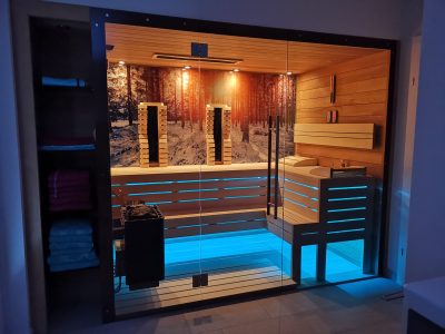 SAUNA KING finn+bio kombi szauna Rhodos 4-5 főre