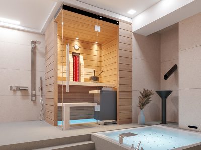 SAUNA KING finn+infra kombi szauna Rhodos 1-2 főre