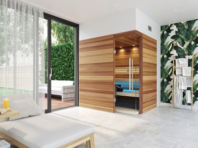 SAUNA KING finnszauna 3-4 főre cédrusból, 200x160cm