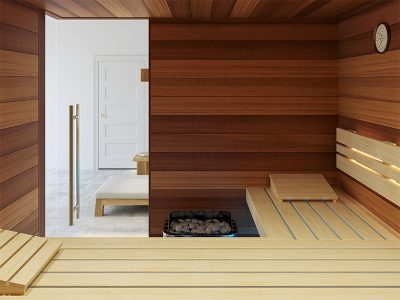 SAUNA KING finnszauna 3-4 főre cédrusból, 200x160cm